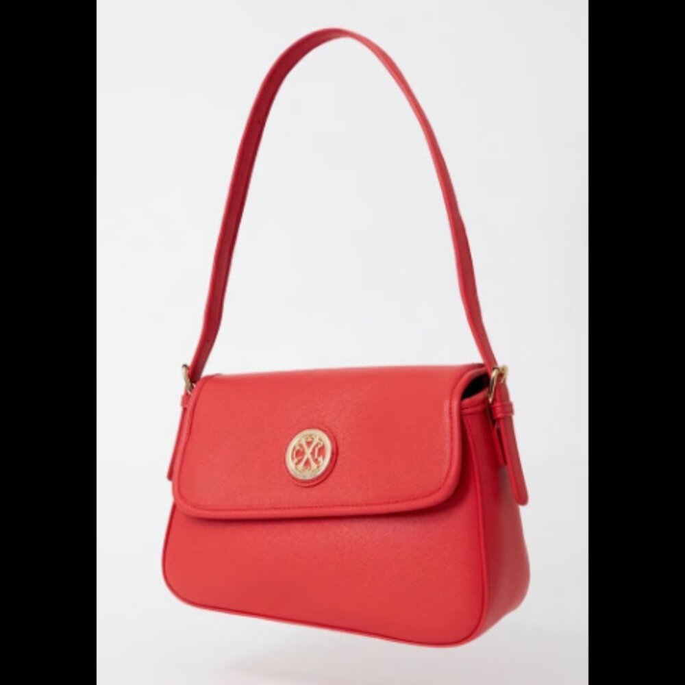 Christian Lacroix Karen Caviar Red Shoulder Bag